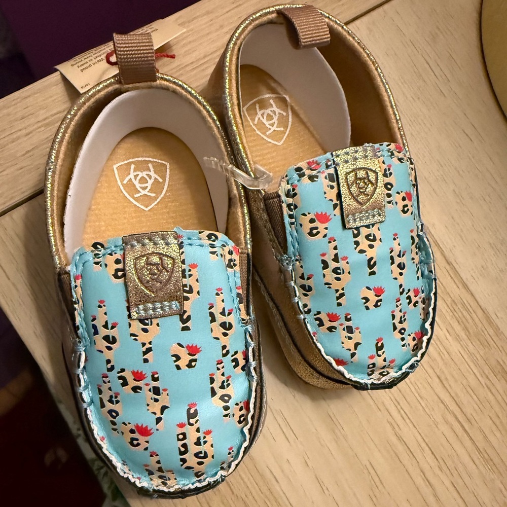 Ariat Cowboy Cactus Themed Baby Shoes